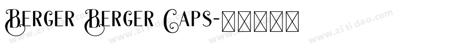 Berger Berger Caps字体转换